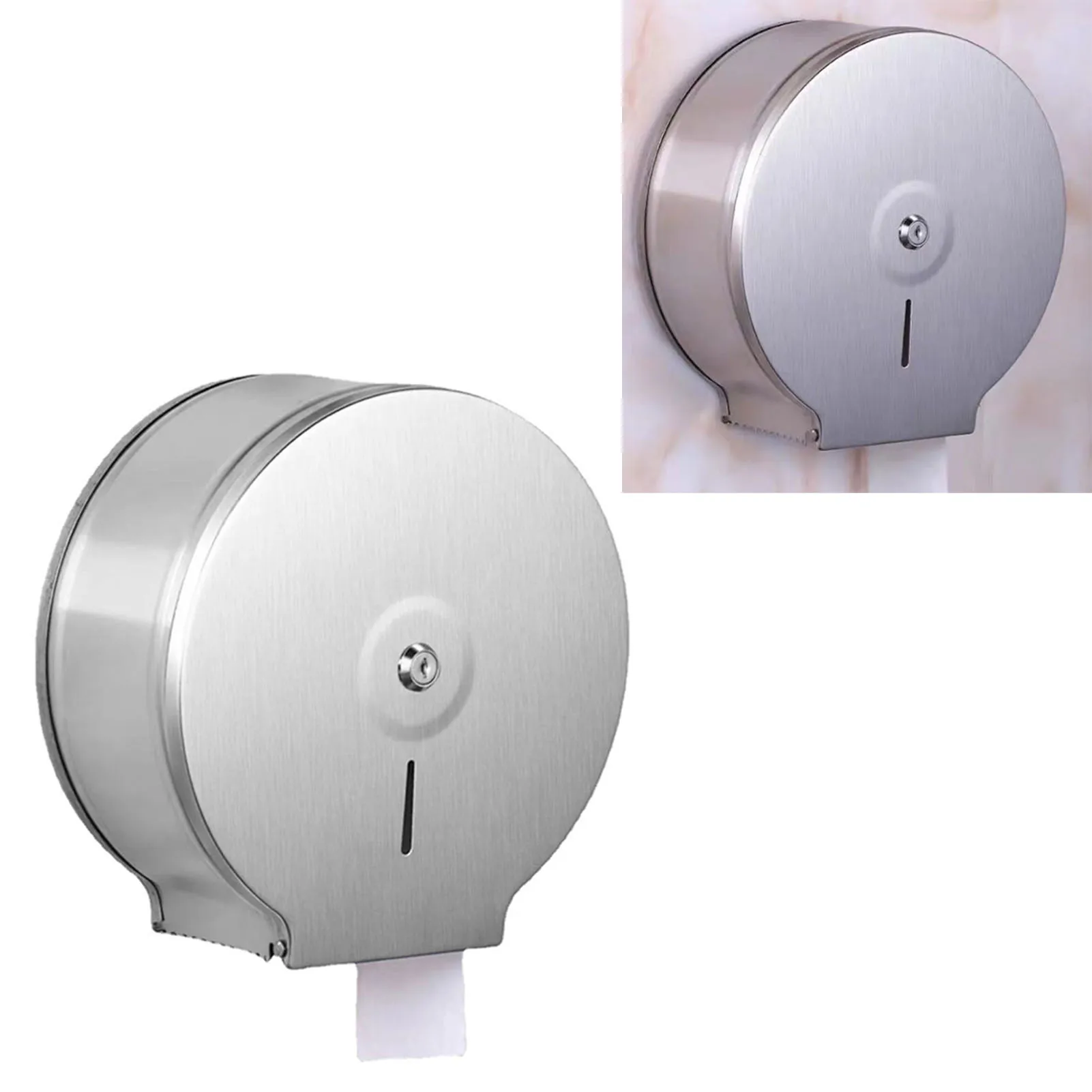 

C5 Toilet Bathroom Paper Towel Holder Box Stainless Steel Waterproof Toilet Paper Holder Tissue Dispenser Large Paper Roll Box