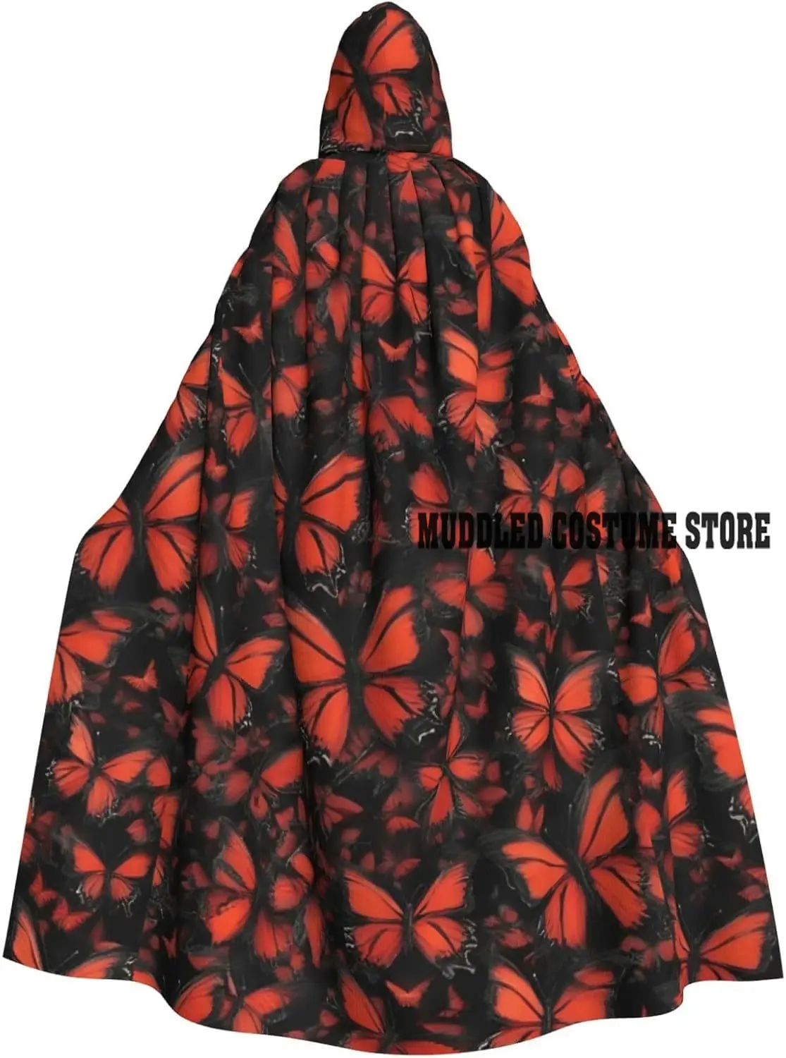 

Монарх с принтом бабочек на Хэллоуин, плащ с капюшоном, стильный костюм унисекс, волшебник, ролевая игра