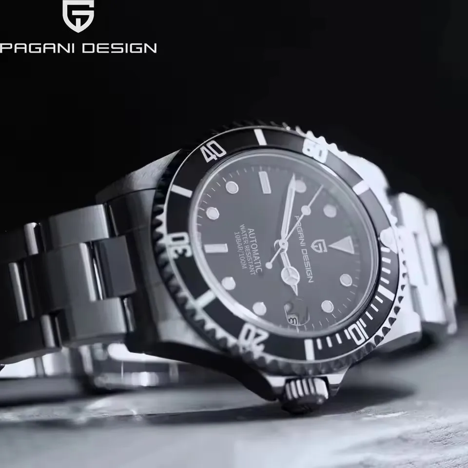PAGANI DESIGN 43MM Water Ghost Series Luxury Men Mechanical Watch Sapphire Glass Stainless Steel Waterproof Men Watches for men