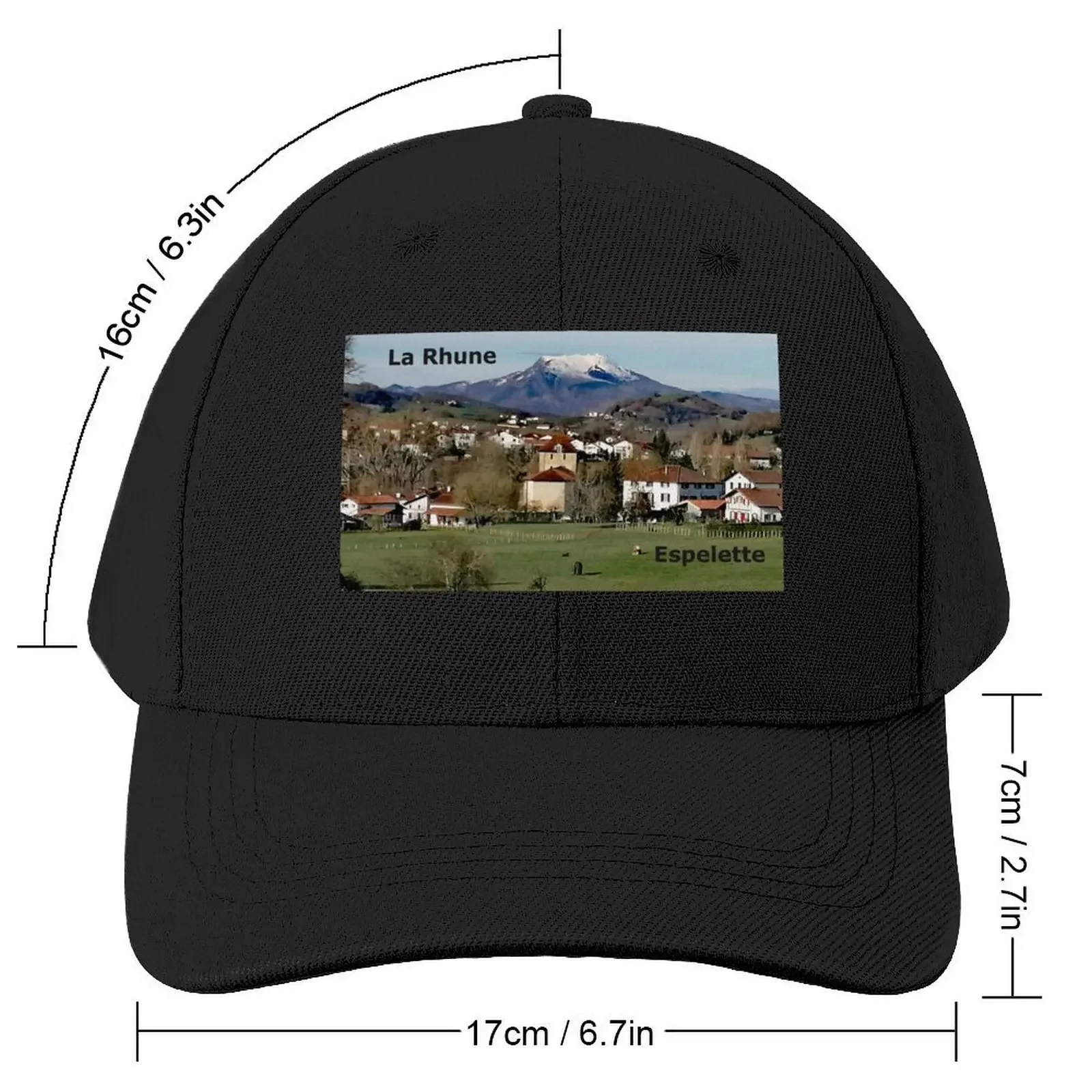 La Rhune and the Village of Espelette Baseball Cap Rugby Ball Cap Men's Baseball Women's