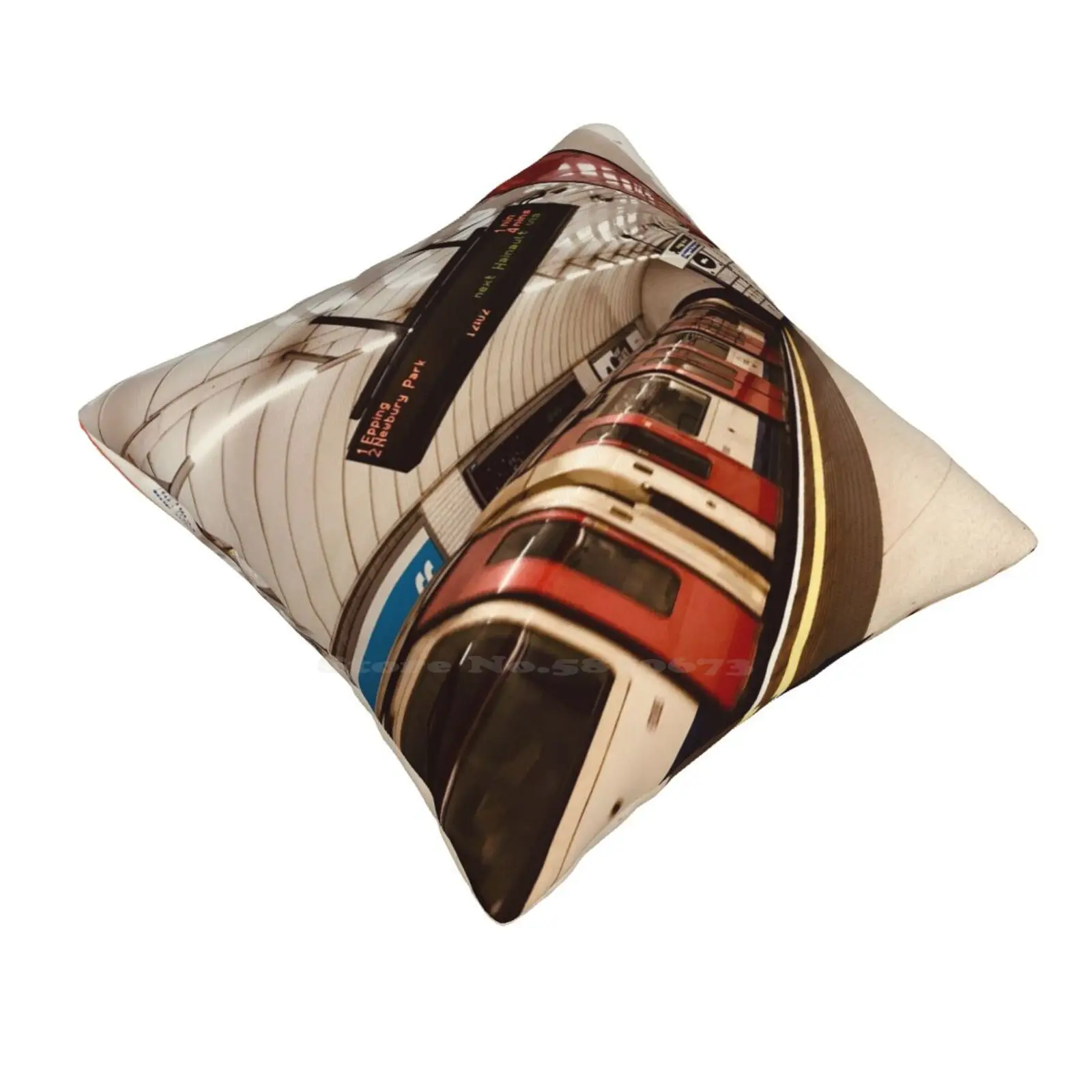 London Under Ground Station Home Sofa Car Cushion Cover Pillowcase Tube Train On The Journey London Transport England Uk