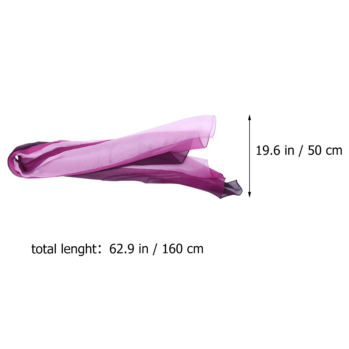 

1pc Gradient Scarf Elegant Muffler Stylish Cape Cappa Tippet Sunproof Shawl Summer Lightweight Scarf Purple