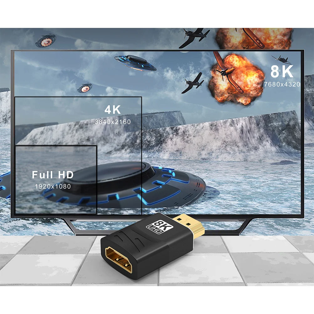 延長コンバーターアダプター オス-メス ミニサイズコネクター テレビ、ラップトップ、PC、モニター、プロジェクター接続に対応