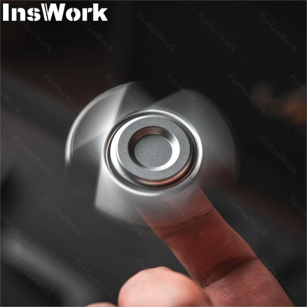 Blacktopworks EDC Trilobal żyroskop na czubku palca metalowe zabawki dekompresyjne ręczny Spinner metalowy Fidget Spinner