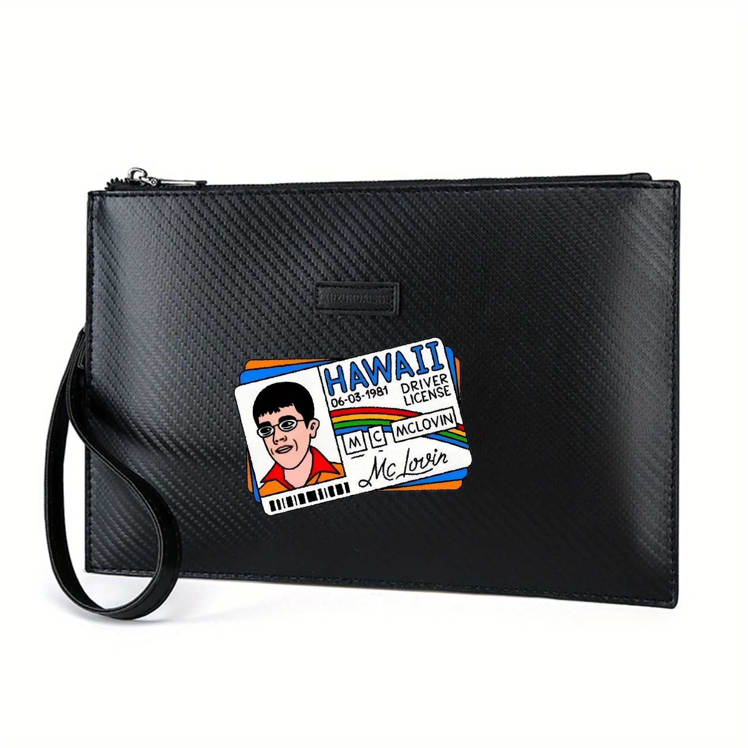 

Лицензия водителя, портрет, радуга, McLovin Элегантная мужская сумка из искусственной кожи с принтом Модная и практичная для повседневной носки