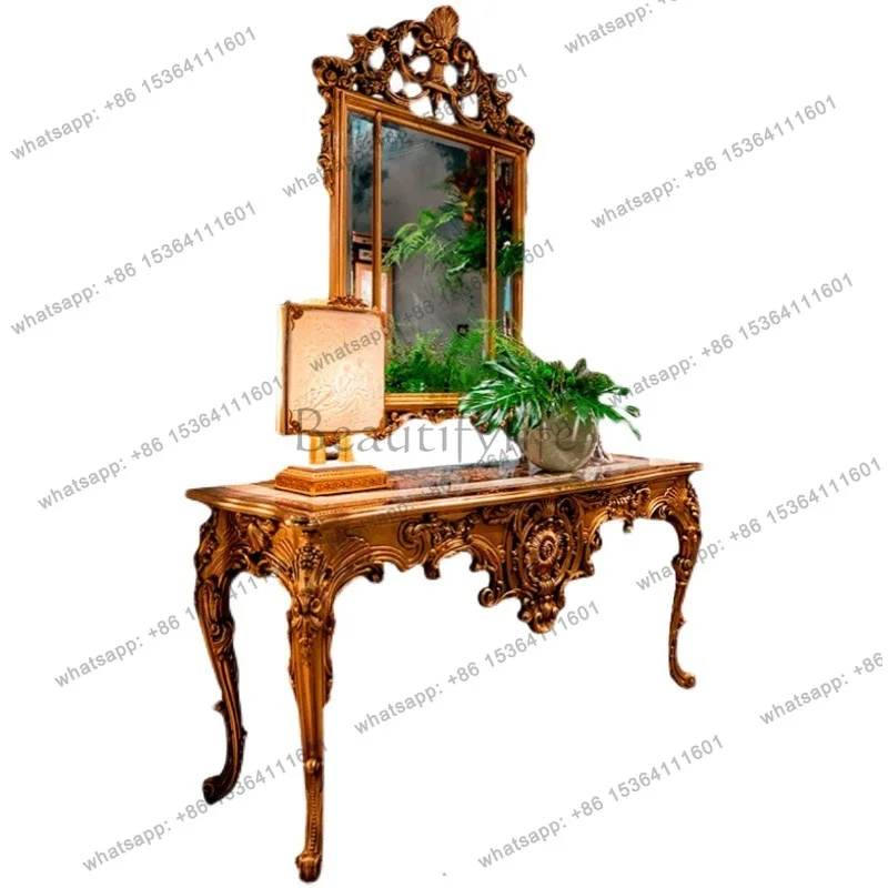 French shell parquet entrance table, living room large display entrance counter