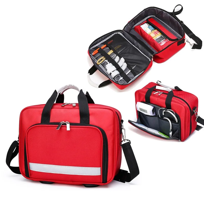 Kit de Primeiros Socorros Vazio Medicina Bag, Suprimentos Médicos, Camping Equipamento, Conjunto de Viagem, Emergência, Novo