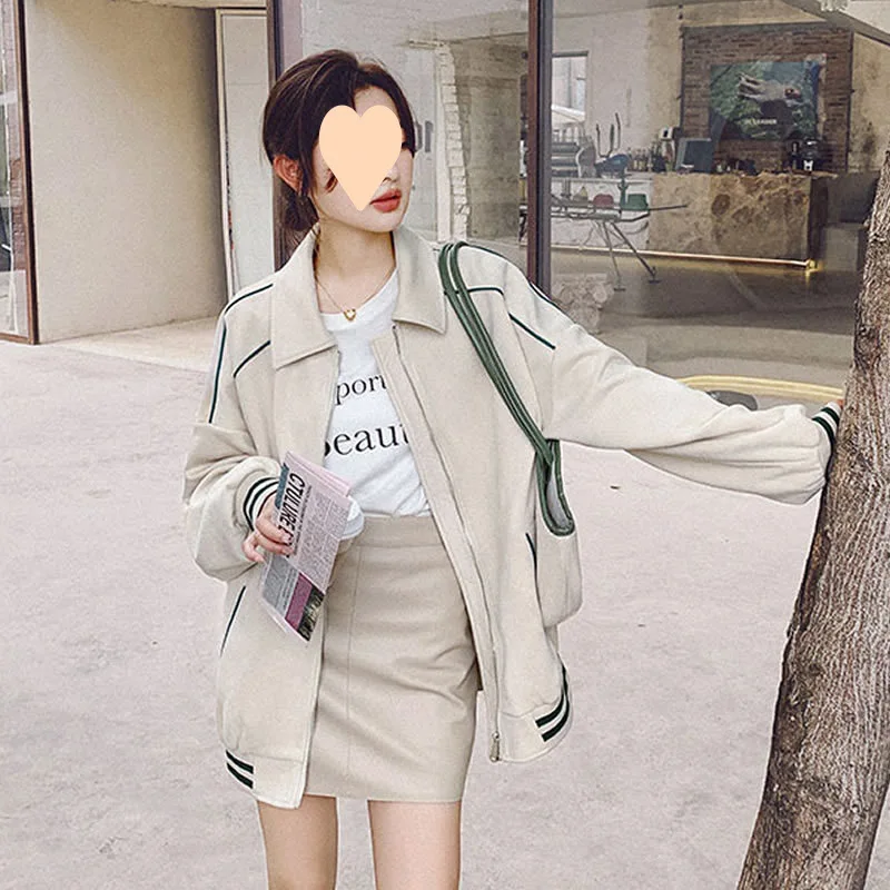 

Бейсбольные куртки для спортзала, женские летние минималистичные джинсовые куртки Ulzzang с ветровым стеклом, свободный воротник, индивидуальные нашивки, удобный элемент в стиле ретро