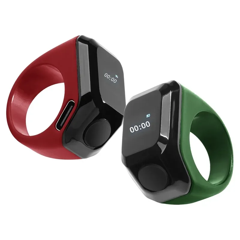 Smart Ring Digital Counter Finger Tally Clicker Hand Press Counting Device Time Reminder Multi Function Wearable Gadget for