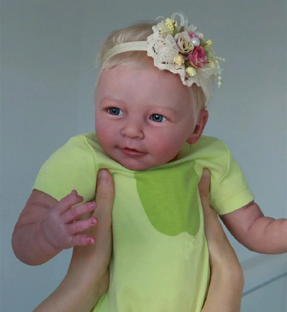 55 CM 3D-Paint Skin Silicone Reborn Girl Baby Doll Toy Like Real Bebe 22 Inch Princess Toddler Lisa Alive Dress Up Boneca