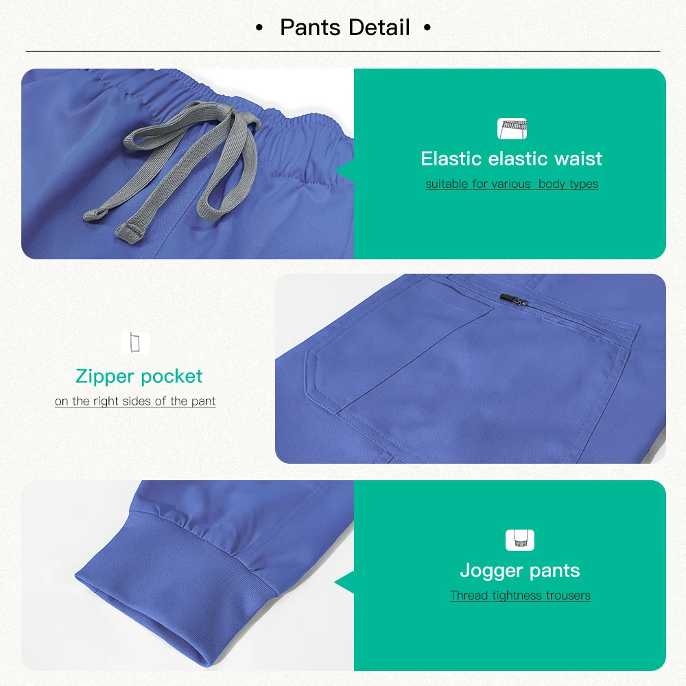 เครื่องแบบทางการแพทย์ผู้หญิงโรงพยาบาลสัตว์เลี้ยงชุดขัดหมอผ่าตัดชุดพยาบาลอุปกรณ์เสริมทันตกรรมคลินิกเสื้อผ้าสปาชุดทำงาน