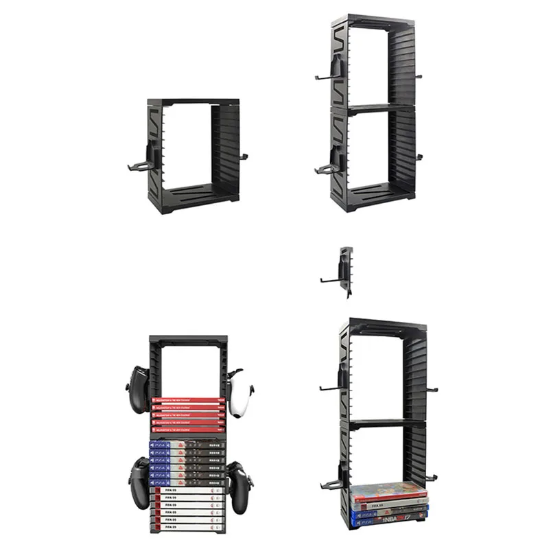 Soporte multifunción para Gamepad de PS4/PS5/XBox/Switch, estante de almacenamiento extraíble con cuatro ganchos