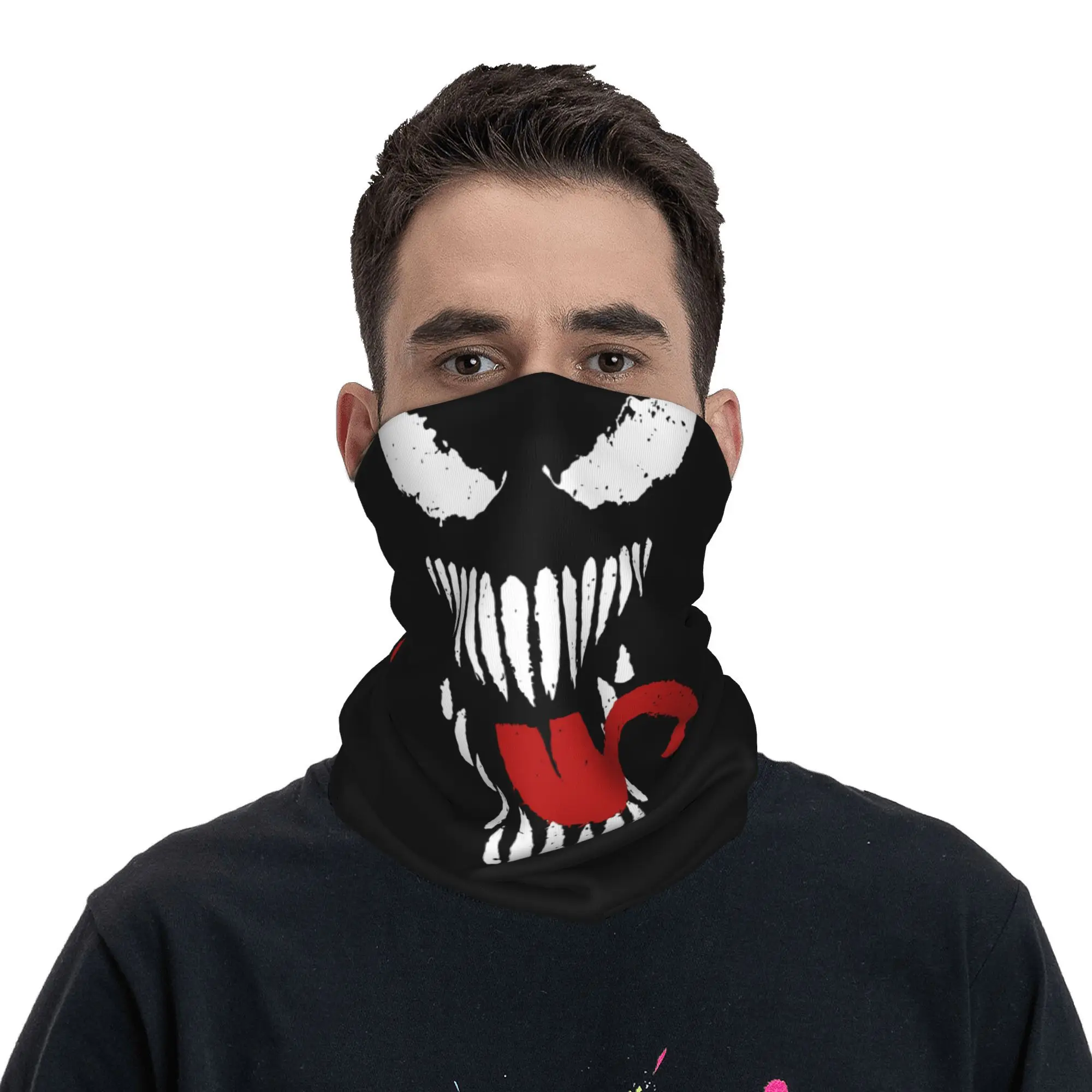 Venom Skull Symbiote Antihero Spiderman Comic Bandana Neck Cover Printed  Wrap Scarf Multifunctional Balaclava Cycling Adult