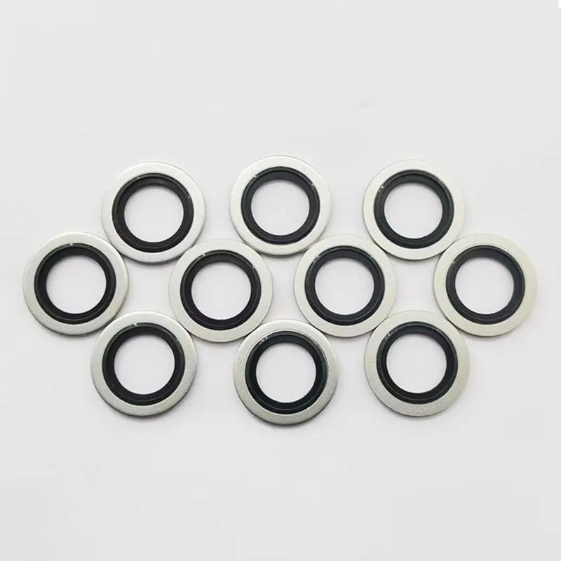 10X 24mm M16 For Renault Oil Pan Drain Sealing Gasket Car Bonded Seal Washer Aluminum Alloy Fluororubber Auto A6079970345