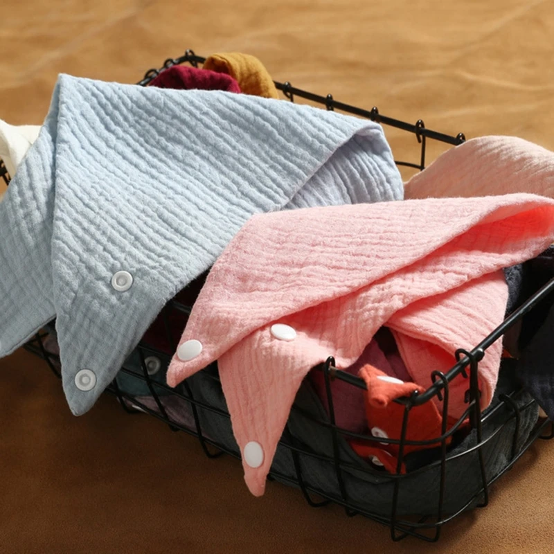 

5 Pcs Baby Feeding Drool Bibs Saliva Towel for TRIANGLE Scarf Bandana Soft Cotton Bib Adjustable Snap Button Burp Cloth for Boys