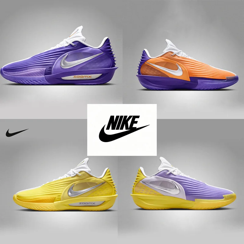 Zapatos Nike para Hombre G.T. CUT 3 TURBO EP Zapatillas de Baloncesto Color Morado y Dorado de los Lakers HV9919-800/500