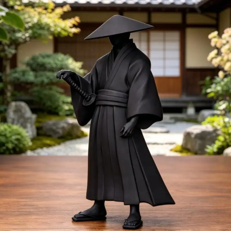 Mini Kung Fu Swordsman Figurine 1Pc, Chinese Youxia Statue 3cm Resin Cartoon Ancient Ornament for Car Rearview Mirror Desk Decor