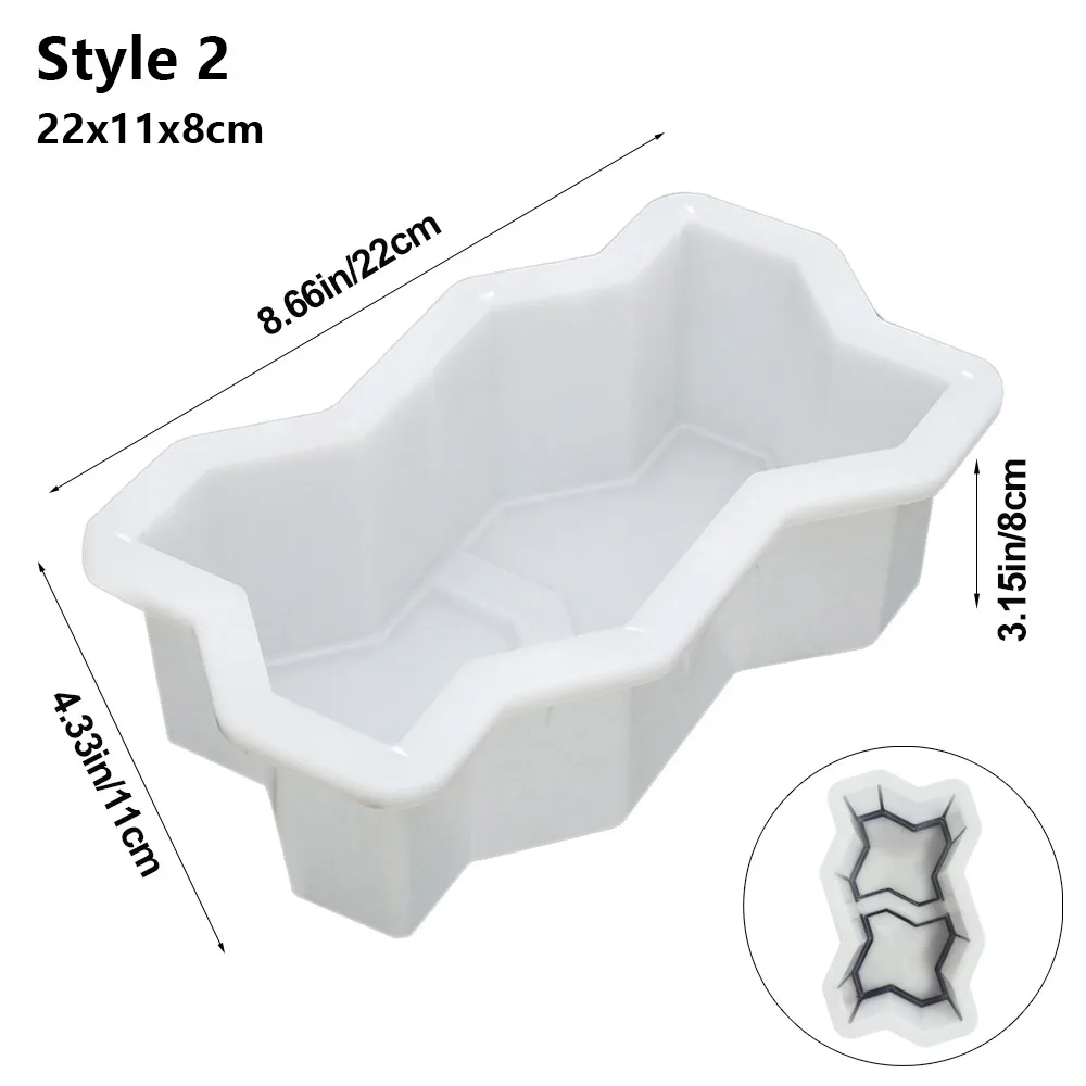 1Pcs Waves Shaped Paving Brick Mould Plastic Reusable Concrete Path Maker Mold DIY Walkway Brick Mold For Lawn Patio Yard Garden
