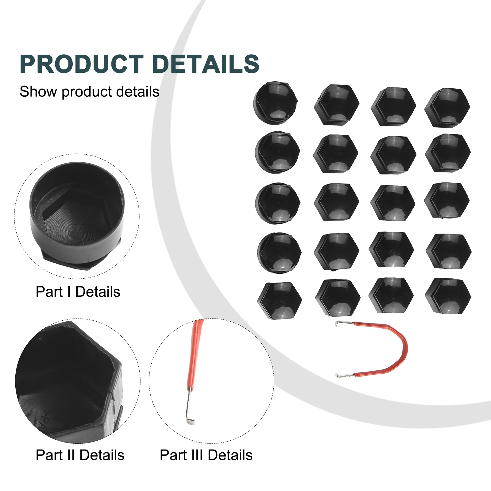 Durableuseful WHEEL NUT COVERS FOR VAUXHALL ASTRA MOKKA INSIGNIA B ZAFIRA Plastic Replacement 19MM Accessories