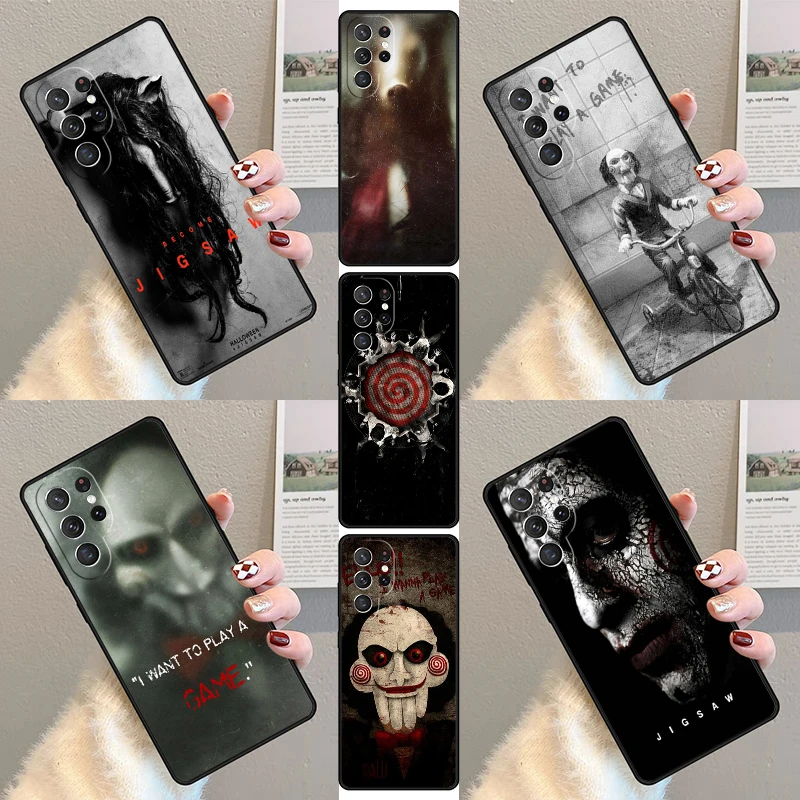 Jigsaw Saw Phone Case For Samsung Galaxy S23 S21 S20 FE S24 S22 Ultra Note20 S10 S9 S8 Plus Silicone Cover