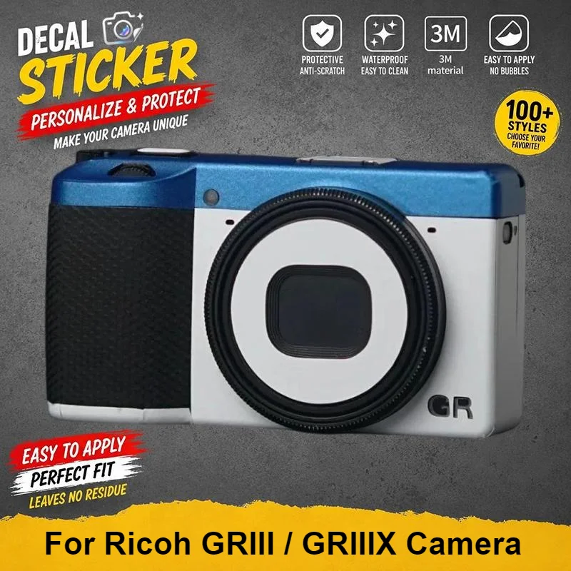 PrizMo Skin For Ricoh GRIII / GRIIIX Camera Skin Sticker Vinyl Protective Wrap Anti-Scratch Premium Personalized Decal gr3 gr3x