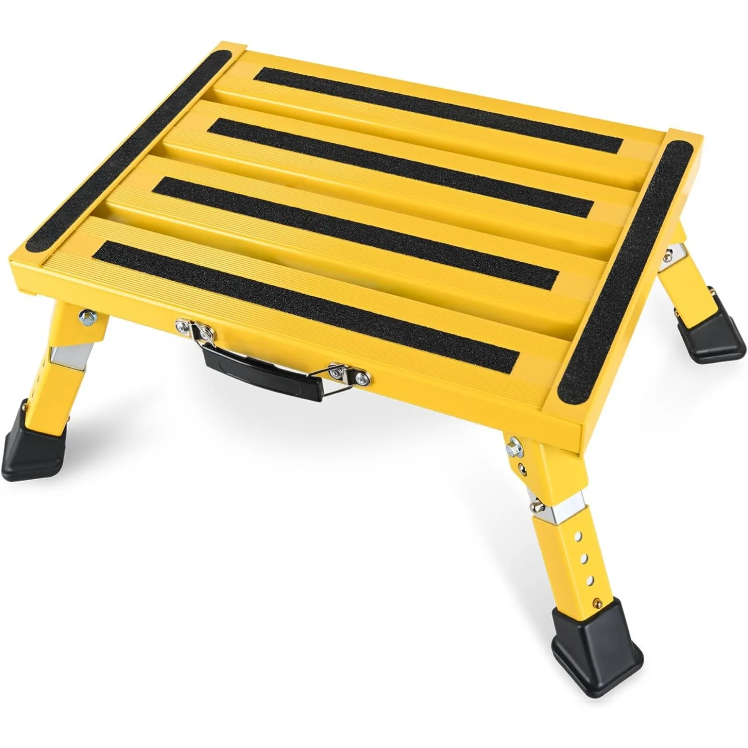 

Nilight RV Step Stool Portable Folding Platform Steps with Handle Anti-Slip Adjustable Step 500lbs for Camping Travel Trailer
