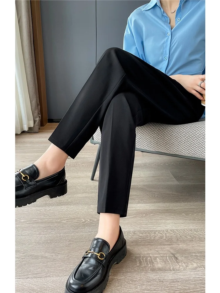 Women Suits Pants Spring Casual Formal High Waist Women Pants Y2K Korean Fashion Office Ladies Elegant Black Pencil Trousers