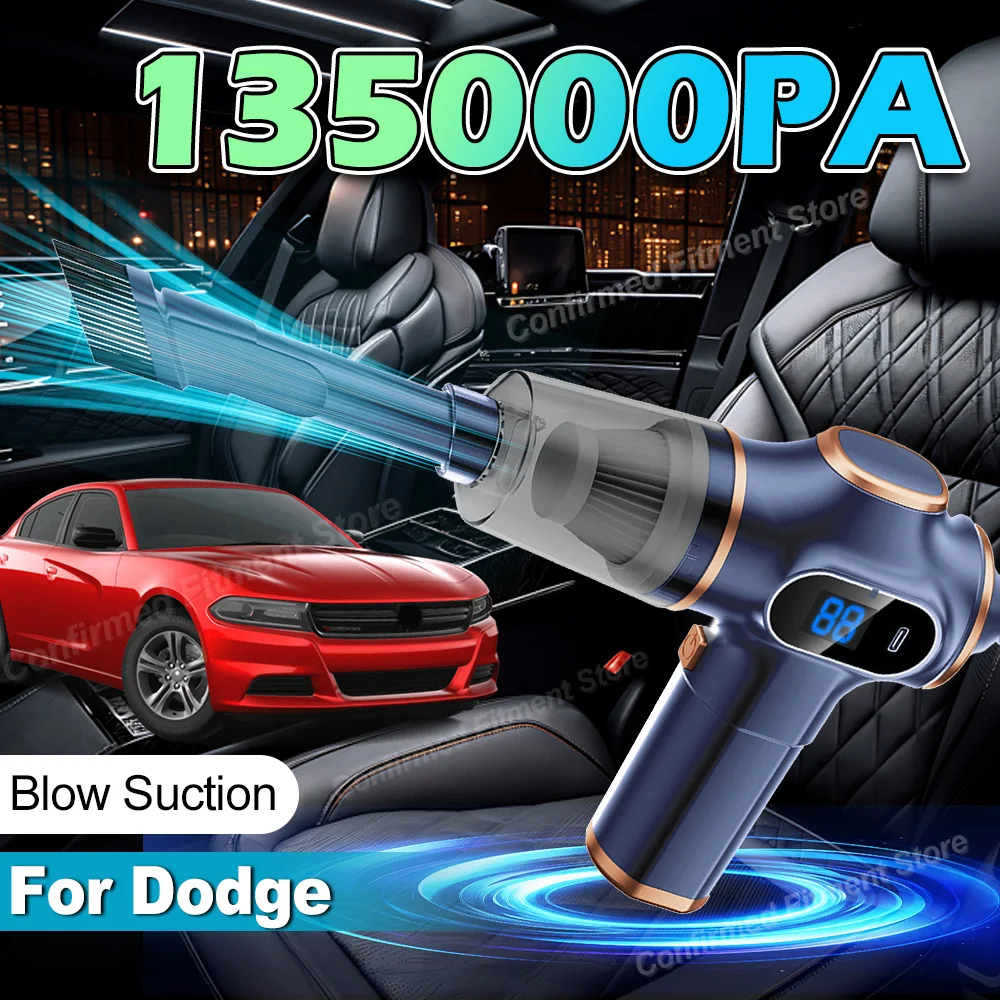 Wireless Handheld Mini Car Vacuum Cleaner 135000PA High-Power Strong Suction For Dodge Ram 3500 Challenger Grand Caravan Dart