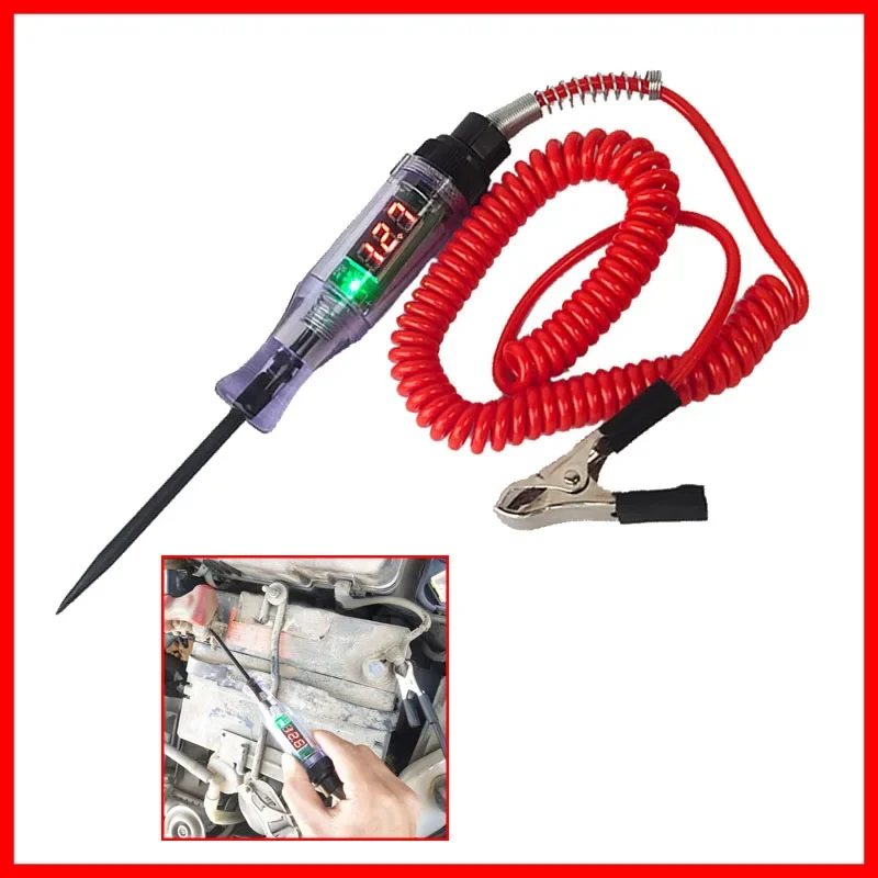 High Quality Auto Circuit Tester Truck Voltage Tester Circuit DC 6V 12V 24V Auto Diagnostic Probe Test Pen  Car Tools