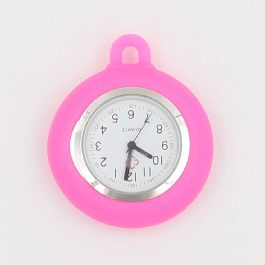 

Silicone Nurse Watch Pink Portable Hanging Nurse Fob Watch Stable Rope Suitable for Nurses Medical Professional Use