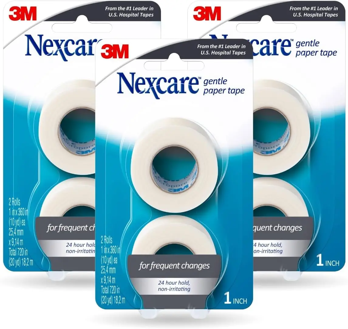 

Gentle Paper Tape, Secures Dressings & Lifts Away Gently, 1 In x 10 Yds, 6 Rolls