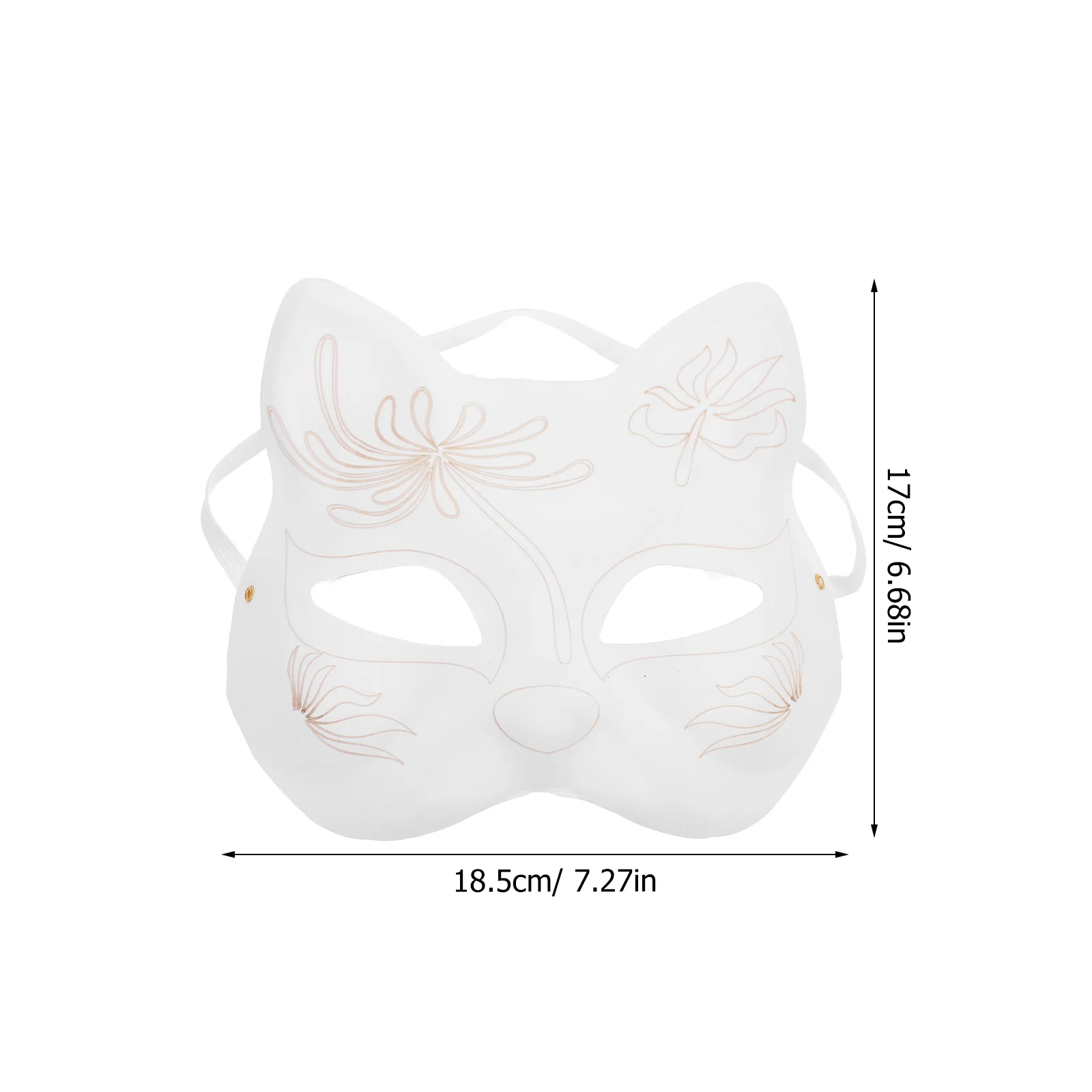 Máscara de gato de papel diy em branco sem pintura máscara facial de gato para halloween cosplay festa masquerade máscaras de papel pintáveis em branco máscaras diy