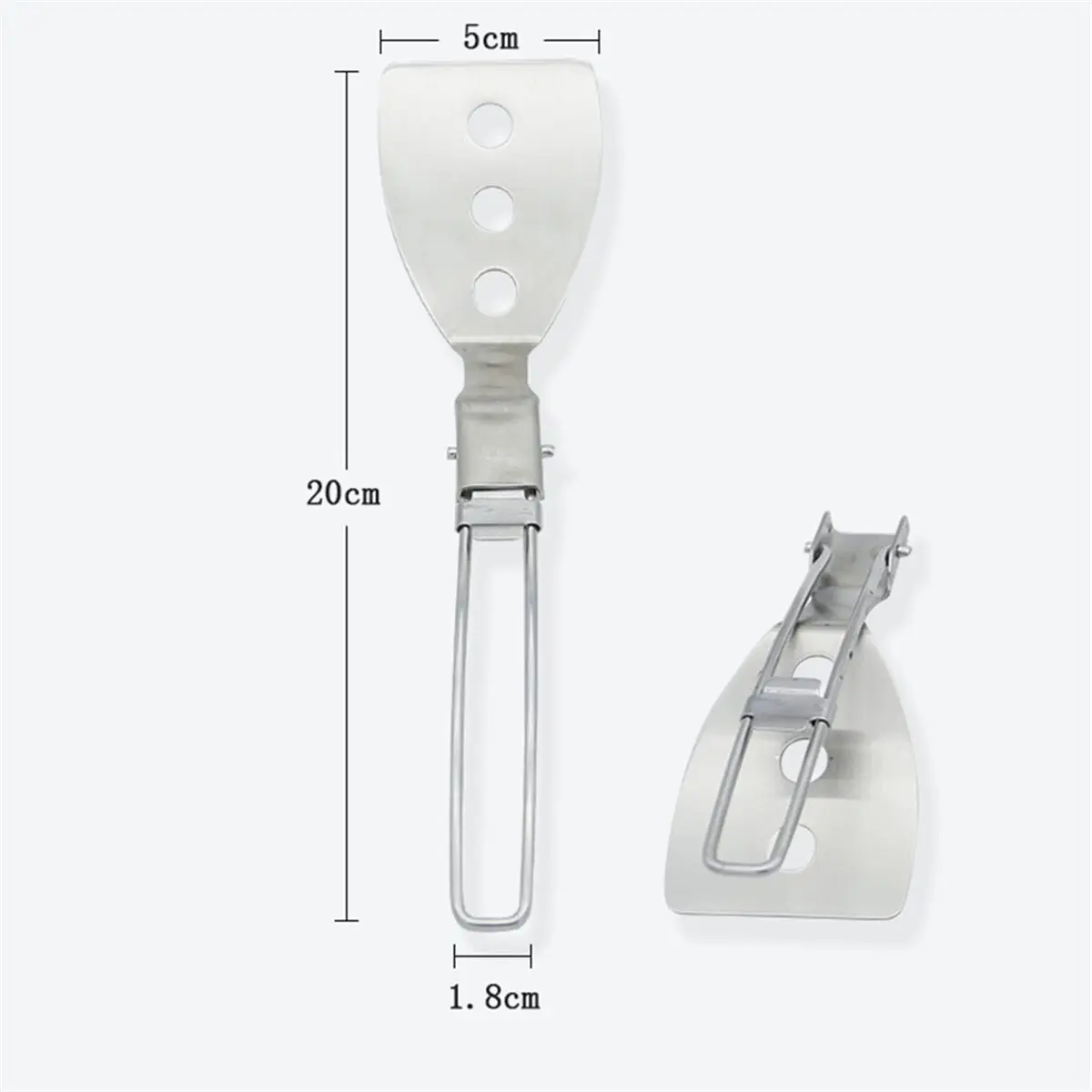 New arrival  Outdoor Folding Kitchenware Set Camping Travel Portable Stainless Steel Stir Frying Pot Shovel Soup Spoon