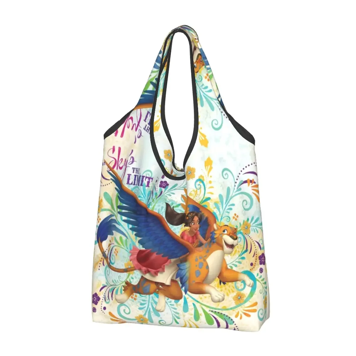 Custom Fashion  Elena Of Avalor Anime Shopping Tote Bag Portable Inspirational Adventure Groceries Shopper Shoulder Bag