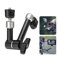 Ulanzi R011a Crab Clamp with Universal Threaded 1/4'' 3/8'' Hole / HD01 360° Adjustable 10-inch Magic Arm for DSLR Camera Vlog