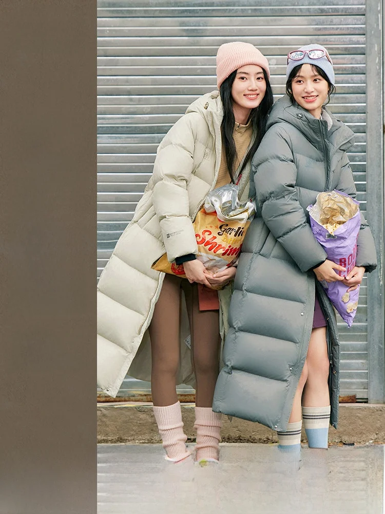 

Snow Flng Extended High Fill Power Thi Outdoor Women's down Jaet Princ Sle Sweet Windproof Water-resistant Nylon