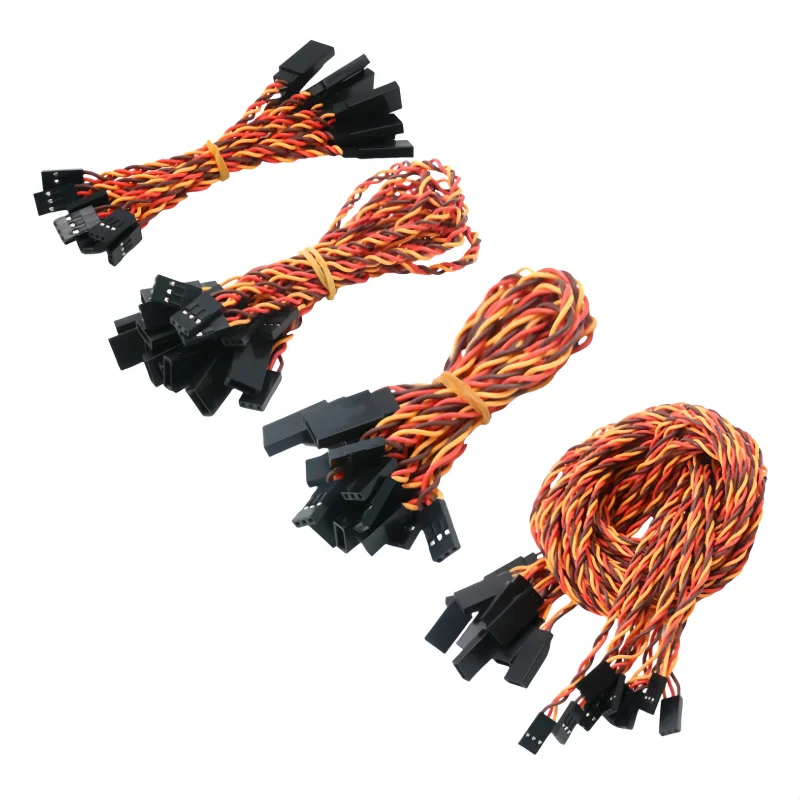 10pcs 10/15/20/30/50/100cm 30 core Futaba JR servo cable, model aircraft servo extension cable, anti-interference servo cable