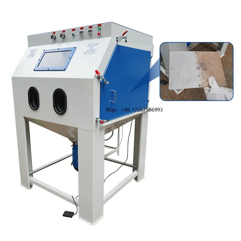 High Pressure Sandblast Cabinet Steel Grit Blasting Machine for Metal Cleaning