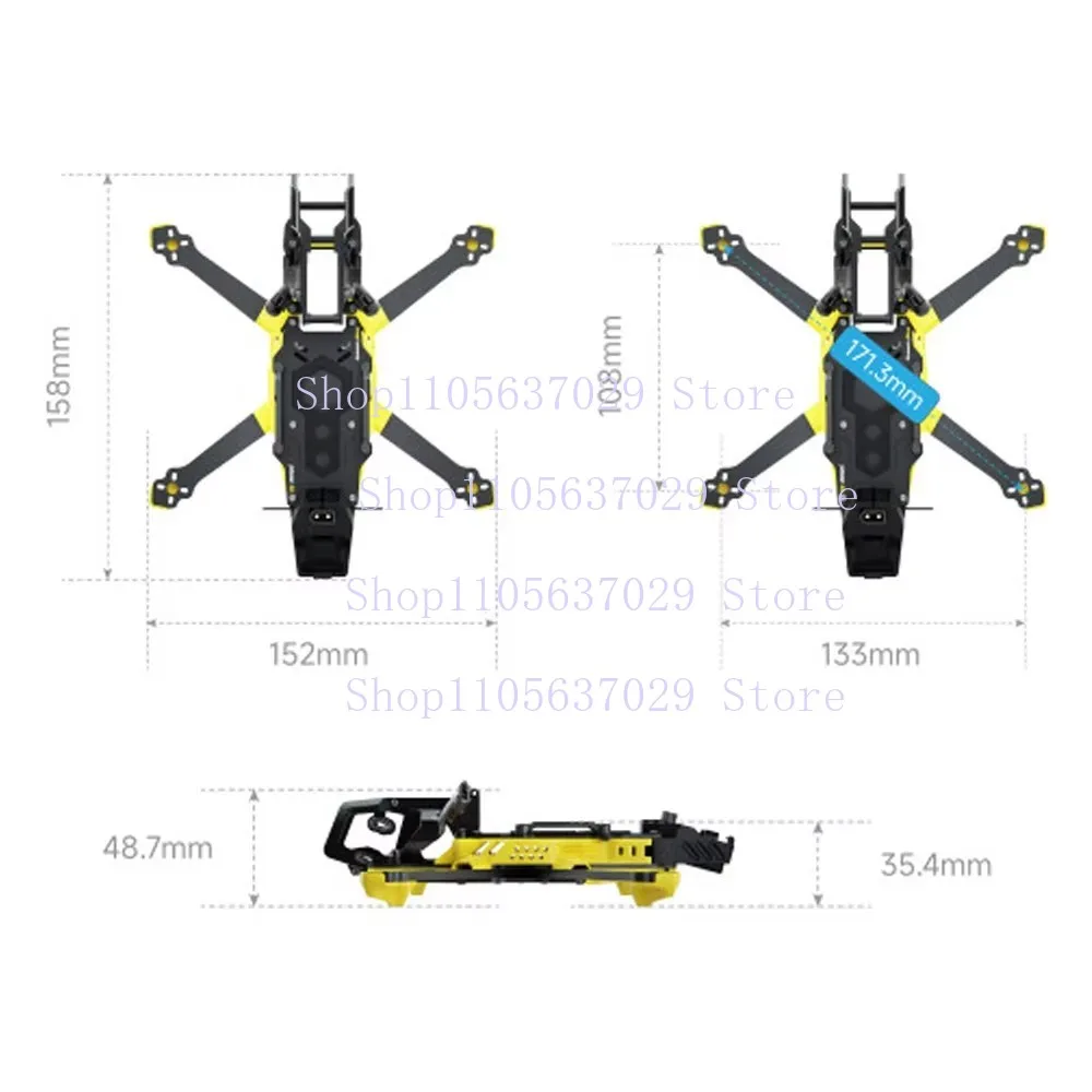 For SpeedyBee Master3X Master 3X Modular Frame 3-3.6 Inch RC FPV Freestyle Frame