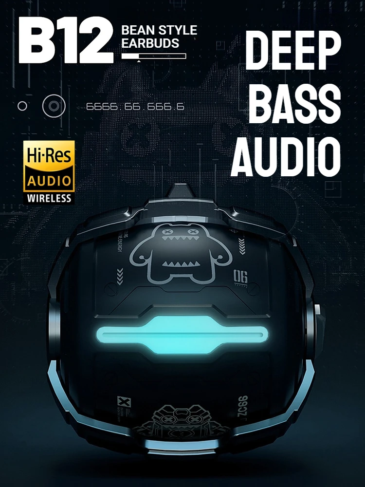 ZOMBIES CAT Bluetooth 5.4 écouteurs de Sport Mini Invisible dans l'oreille TWS écouteur sans fil appel clair casque avec lanière de Sport