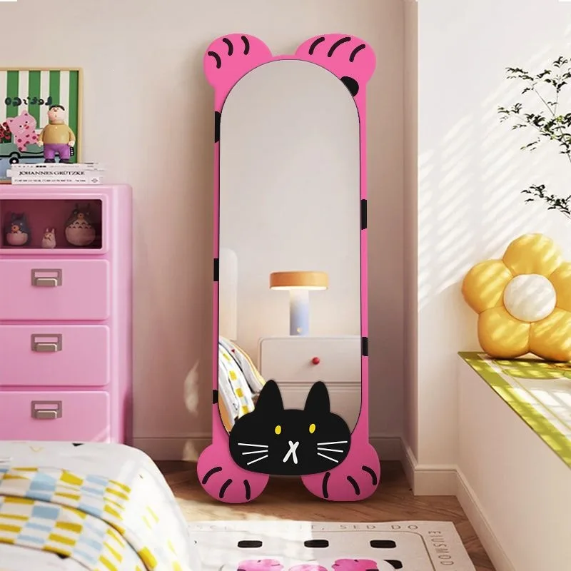 Full-body mirror rental house dopamine home full-length mirror girls bedroom wind floor-to-ceiling mirror full-body