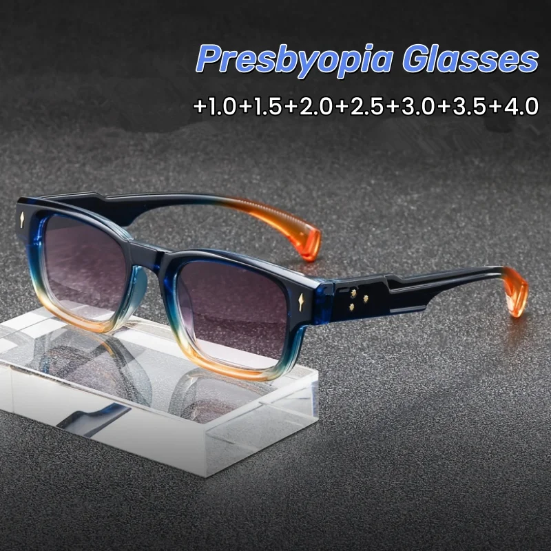 

Men's Fashion High-end Square Leopard Presbyopia Sunglasses High-definition Sun Protection Luxury Eyeglasses +1.0 To +4.0