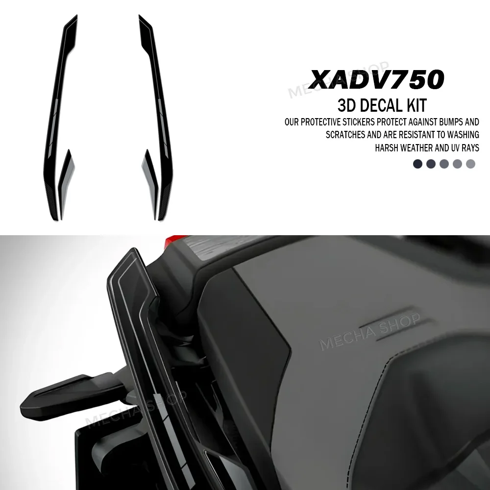 For X-ADV750 XADV750 2025 2026 3D Resin Sticker Protection Kit Passenger Hand Guard Decal Kit