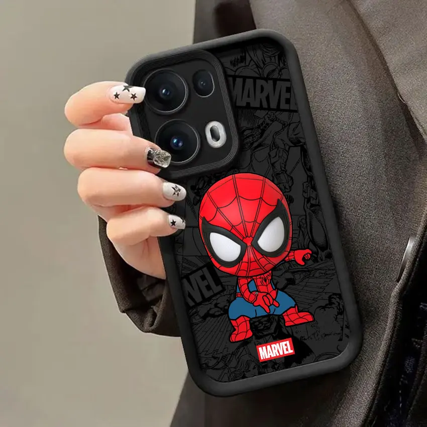 

Cartoon Marvel Spiderman Groot Phone Cases For Oppo Reno 14 13 12 11 F 10 5G 6 7 8 Pro Plus Cover 8T 7Z 8Z Soft Shockproof Funda