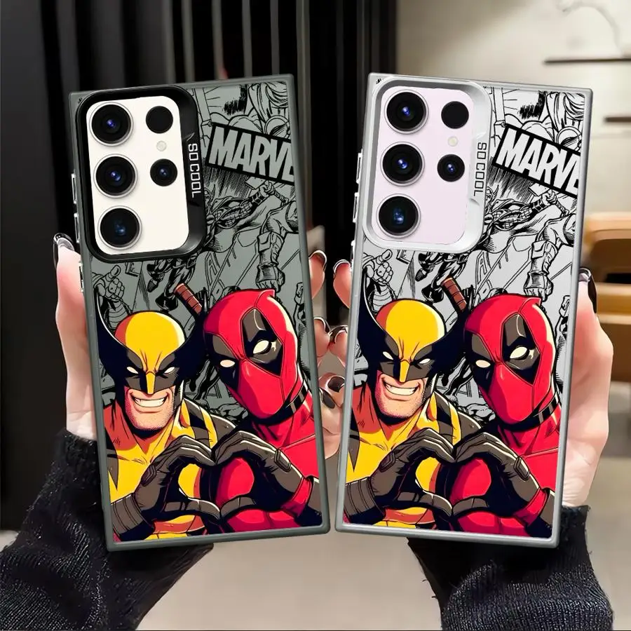 Marvel Deadpool Wolverine Case for Samsung Galaxy S25 S25Edge S22 S23 S24 FE S23 Ultra S20 Plus Note 20 Ultra S21 Phone Cover