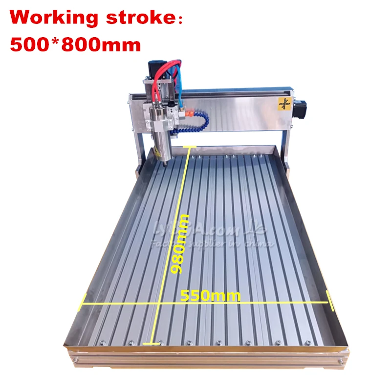 LYBGACNC Drilling and Milling Carving Machine CNC Router Engraver 500x800mm 2200W Water-Cooled Spindle Optional 3/4/5axis