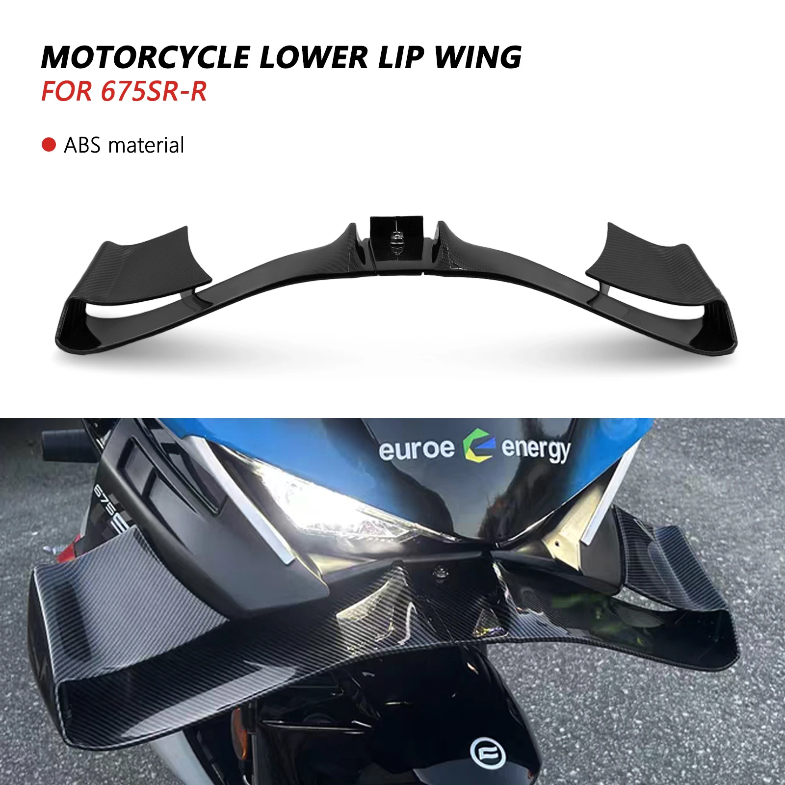 Motorcycle Front Spoiler Winglet GP Aerodynamic Downforce Fairing Kit Compatibke With CFMOTO 675SR-R 2024-2025