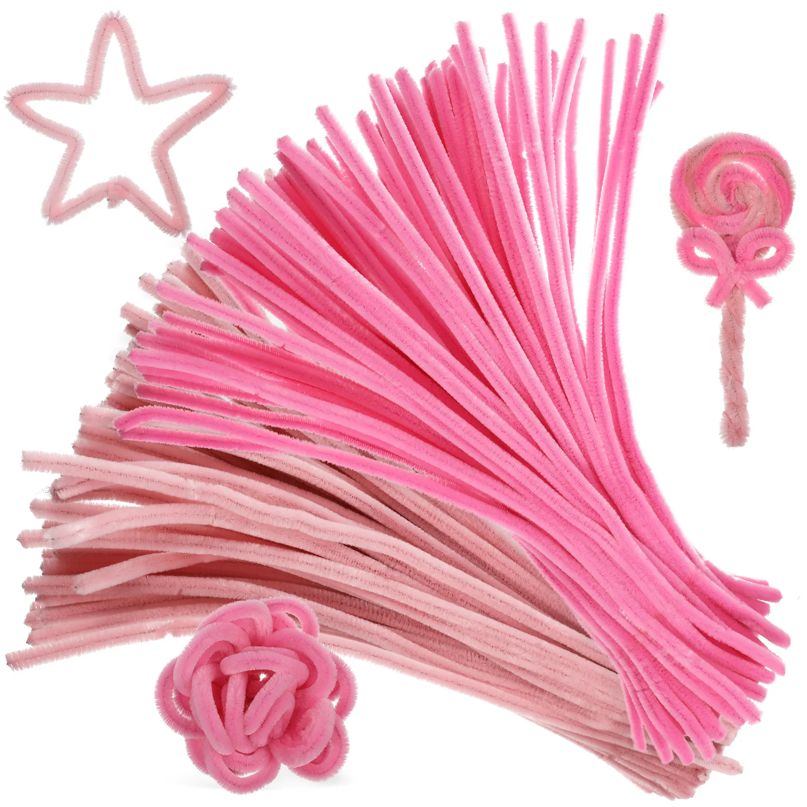

200Pcs Craft Pipe Cleaners Thick Chenille Stems Soft Twisting Sticks for Flowers Garland DIY Handmade Decorations
