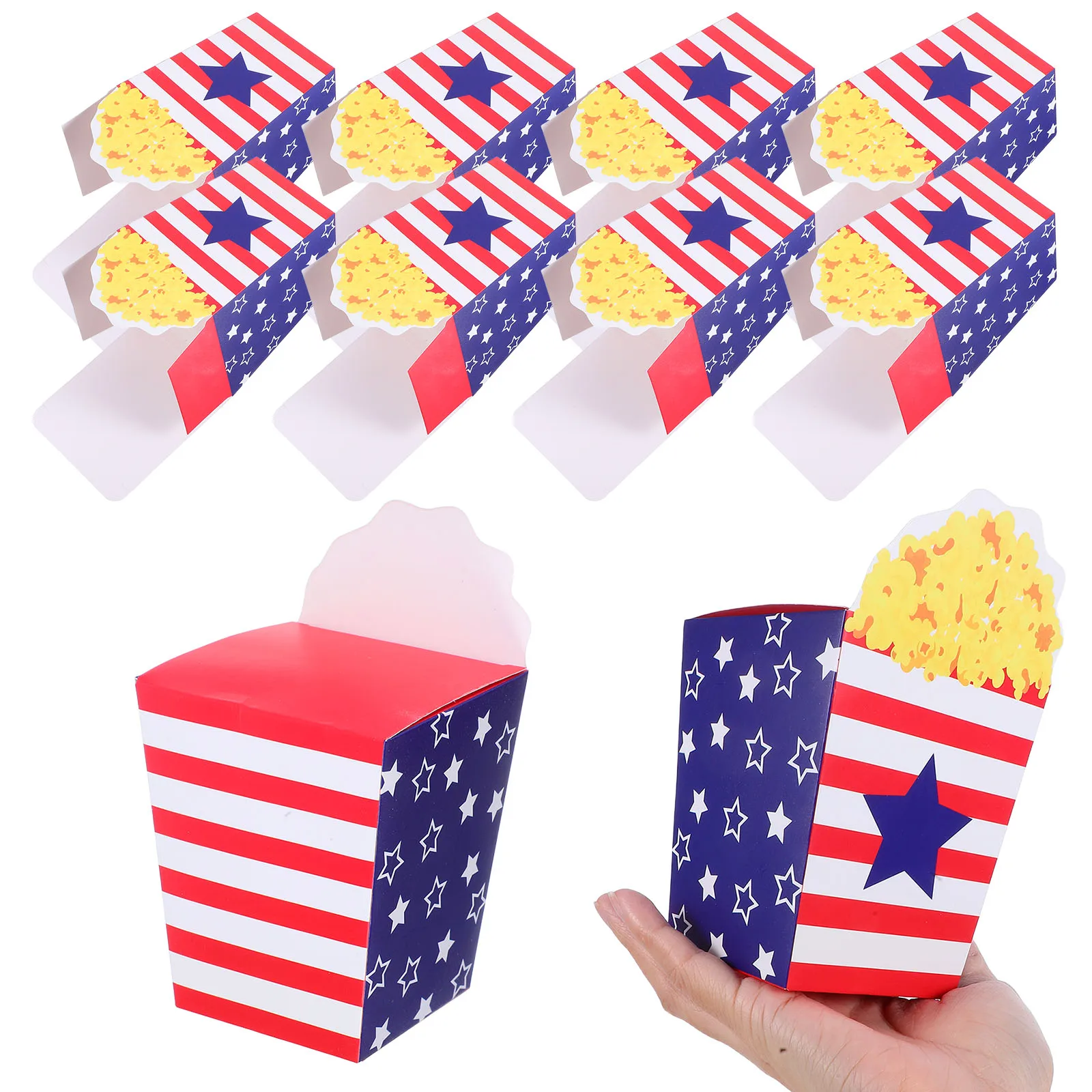 

Memorial Candy Packaging Box Independence Day Theme Treat Boxes Snack Kids Dessert Mini Paper Box Food Grade Material Exquisite