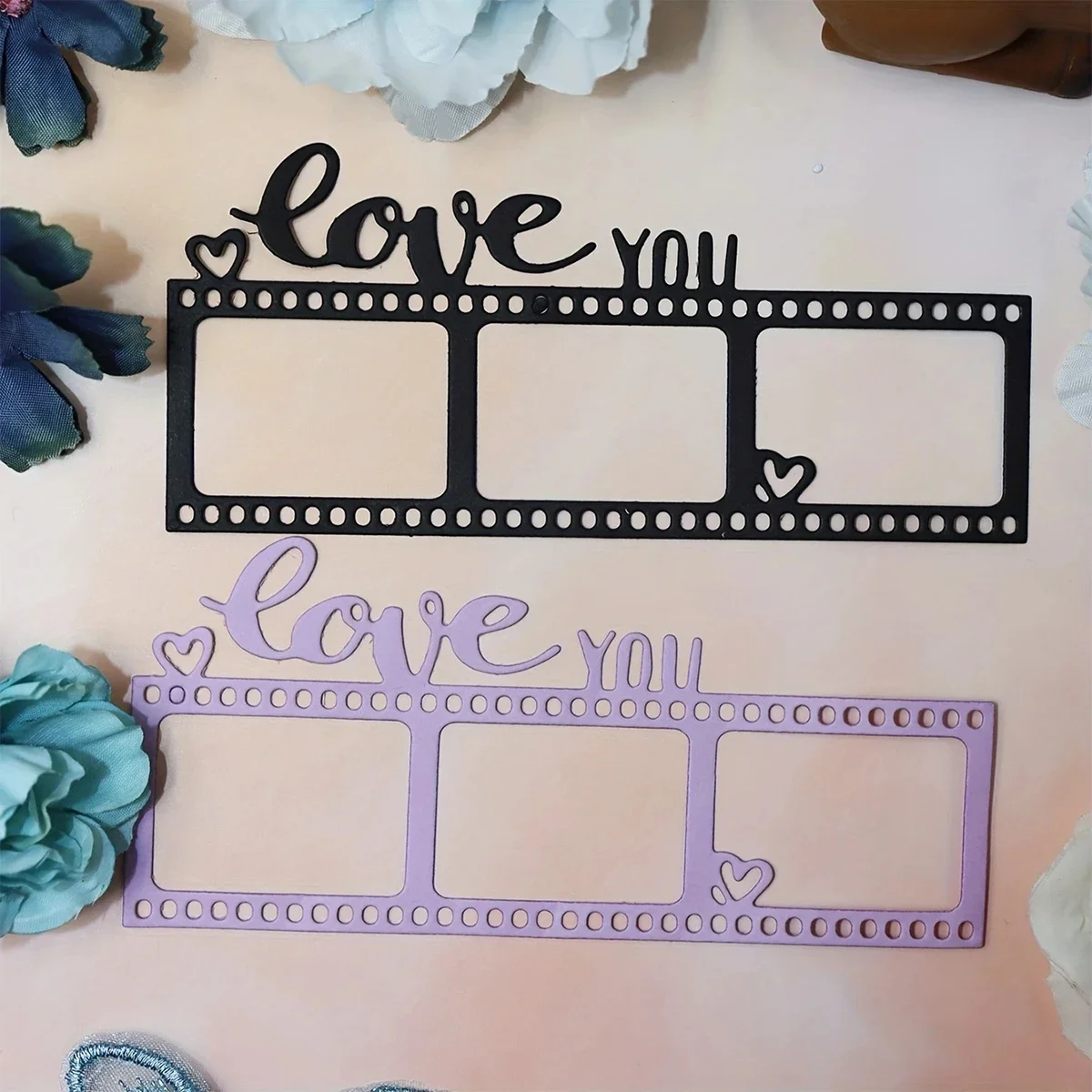 Square Photo Frame Love You Cutting Dies Scrapbook Paper Card Embossing DIY Card Making Craft Decoration 2025 New Arrivals